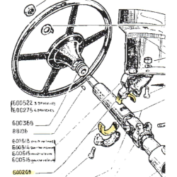 Bague polyuréthane  du support de direction sur auvent C4 / C6